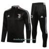 Sudadera De Entrenamiento Trajes Juventus Dark Cremallera De Cuarto 2022-23 Gris - Niño